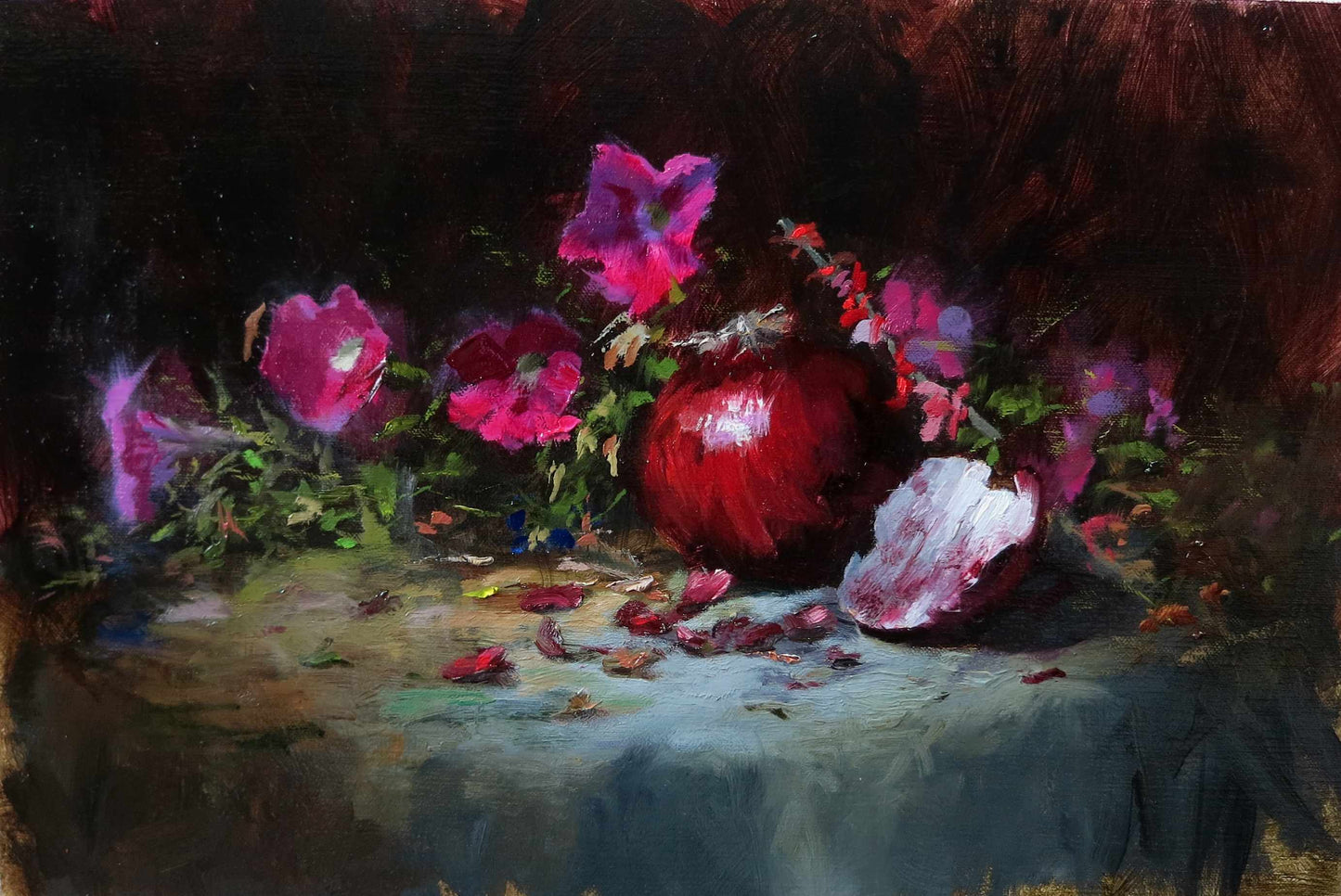 Red Onion and Flowers