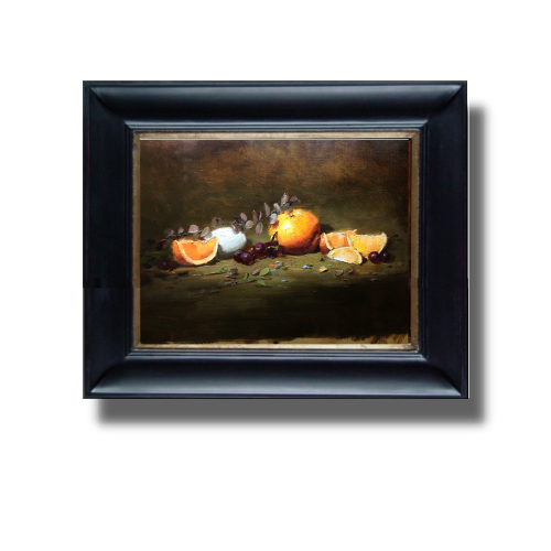 Framed "Orange and Egg" Original Oil Painting Study