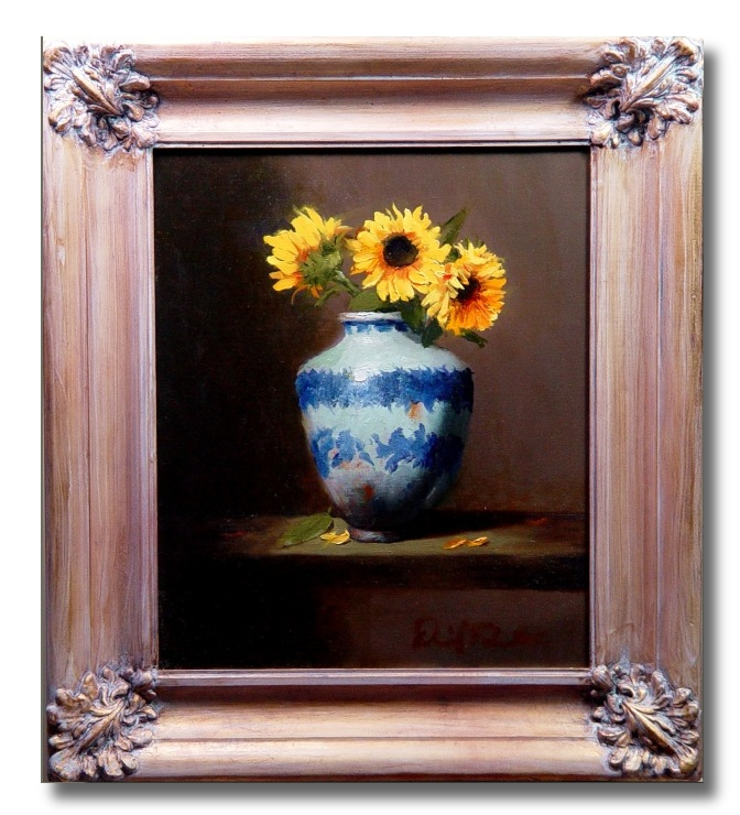 Sunflowers And Blue