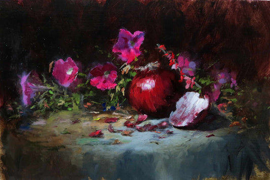 Red Onion and Flowers