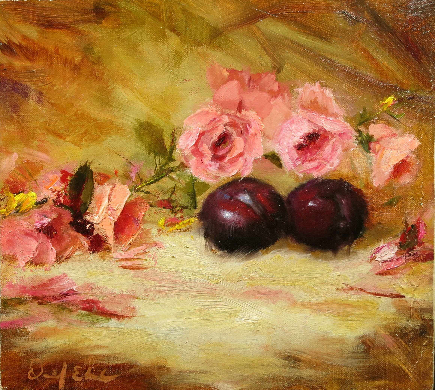 Plums and Flowers