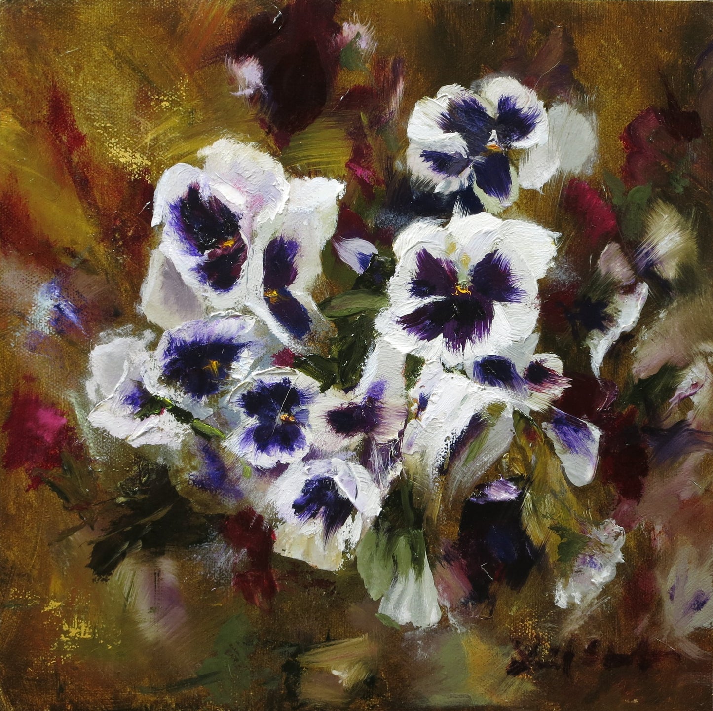 "White Pansies"