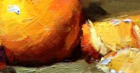 Framed "Orange and Egg" Original Oil Painting Study