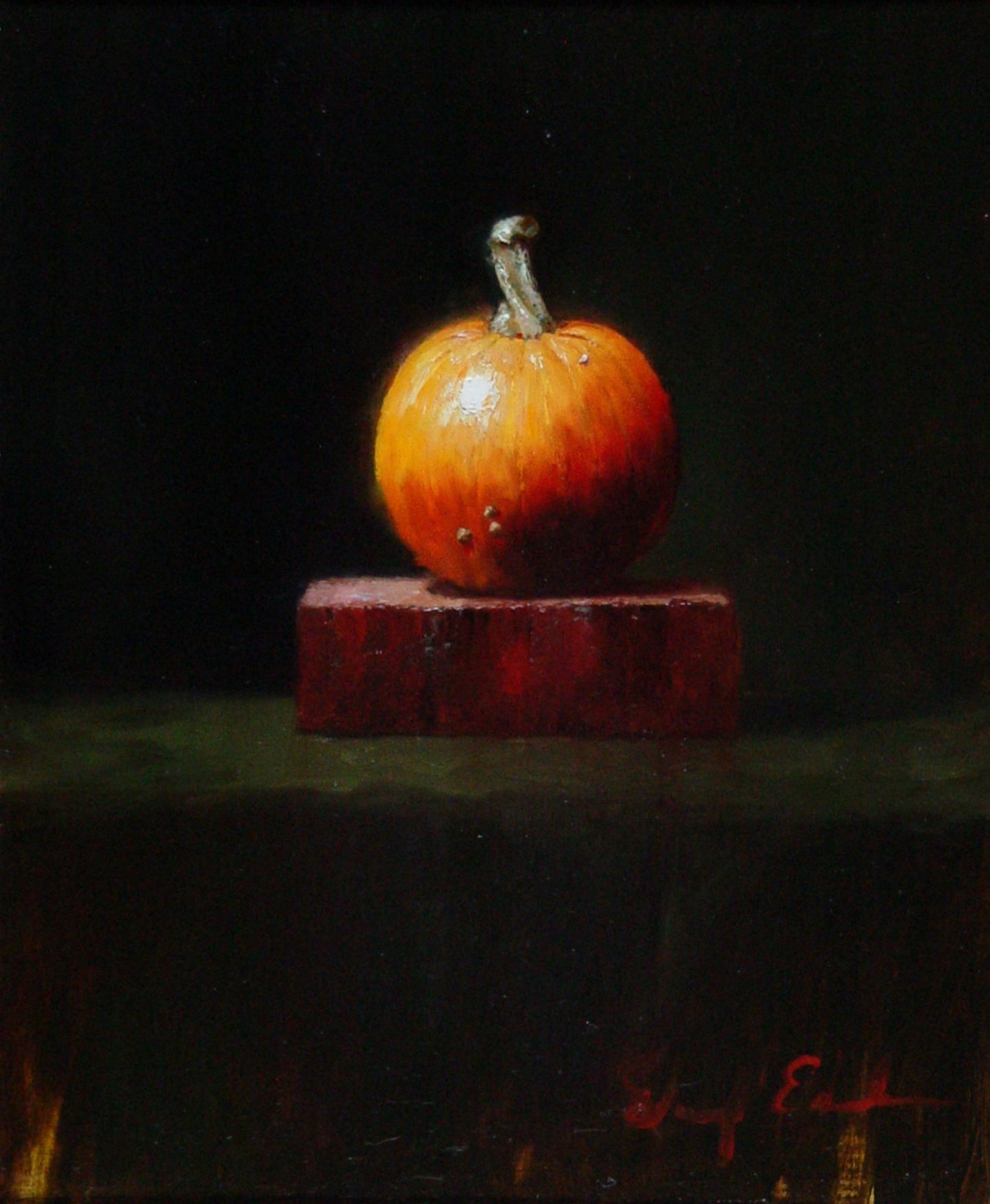 "Pumpkin on Brick"