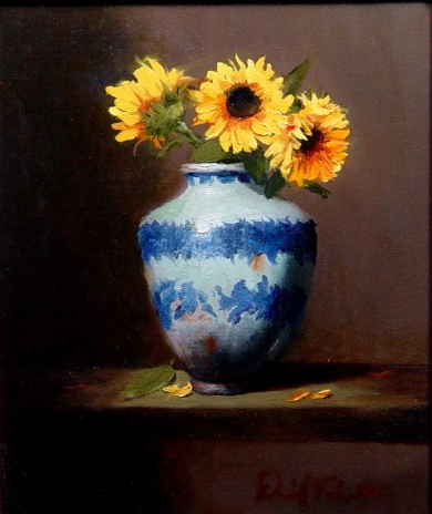 Sunflowers And Blue